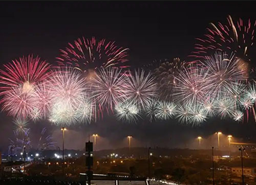 库车市焰火晚会